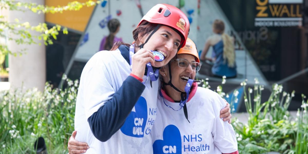 Silvia And Ami Cnwl Charity Abseil