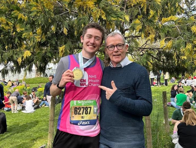 Oli and Cornelius at Paris Marathon