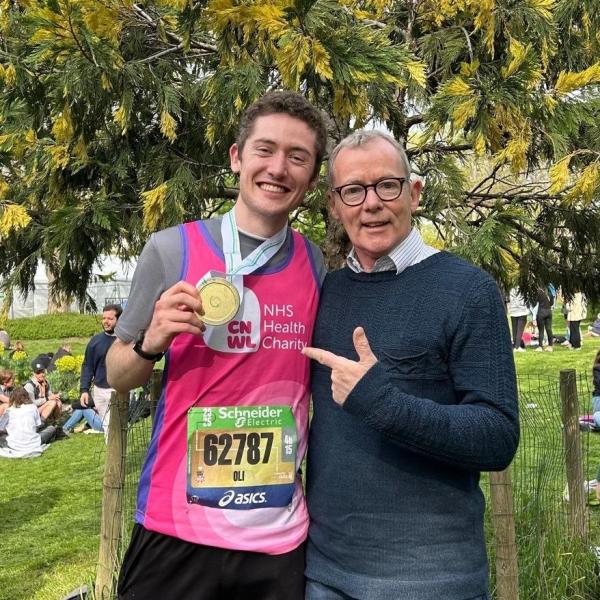 Oli and Cornelius at Paris Marathon