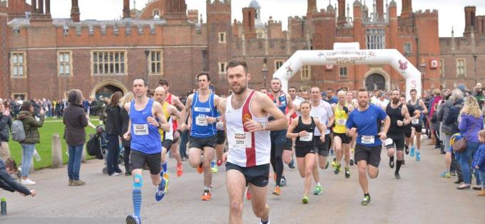 Runners Taking Part In Hampton Court Palace Run