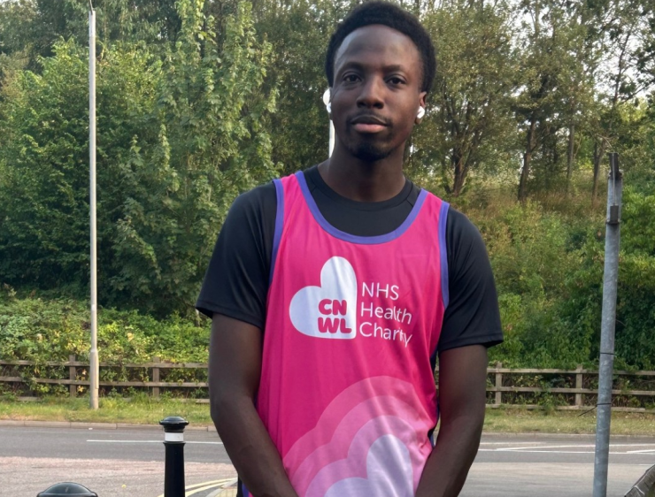 Toyeeb in the CNWL Health Charity Running Vest