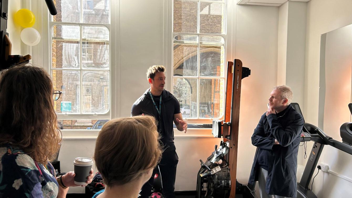 Matt Speaking at Talking Therapies Gym Opening