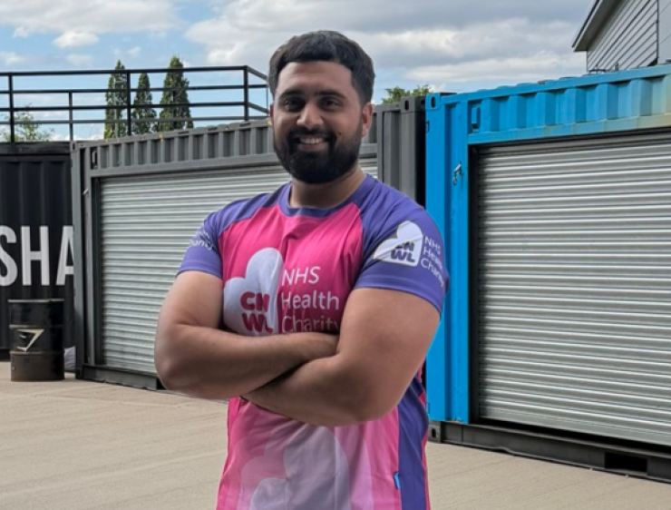 Hussnian Wearing Cnwl Nhs Health Charity Running Vest