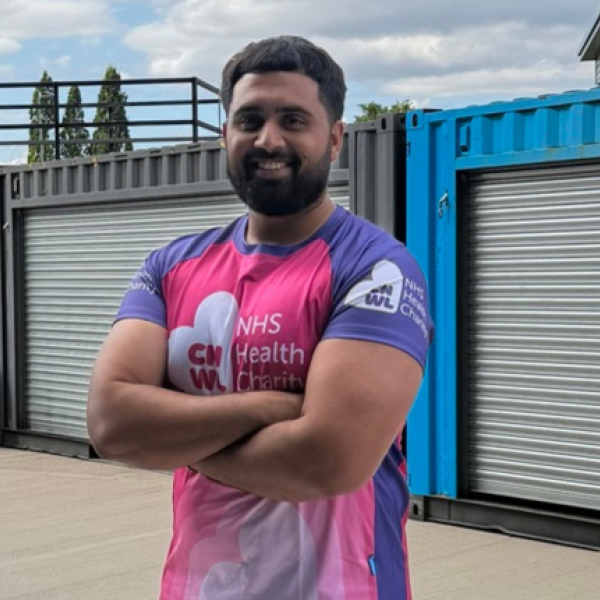 Hussnian Wearing Cnwl Nhs Health Charity Running Vest