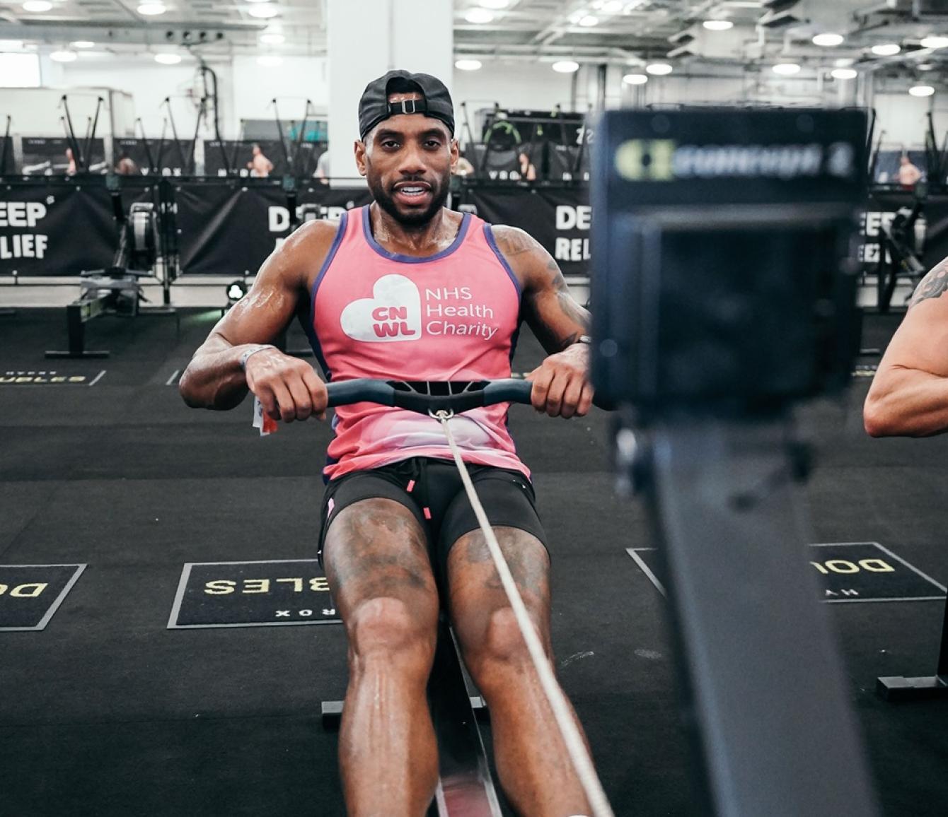 Jamel On Rowing Machine