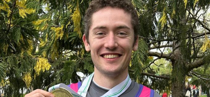 Oli Holding His Medal Resized