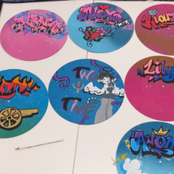 Vinyls At Harrow Camhs Graffiti Workshop