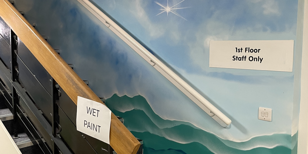 Ash Tree Clinic Mural Stairs