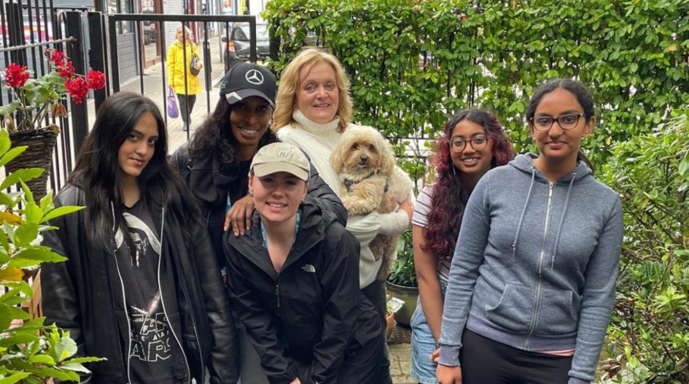 Harrow Camhs Team Outside In Garden Space