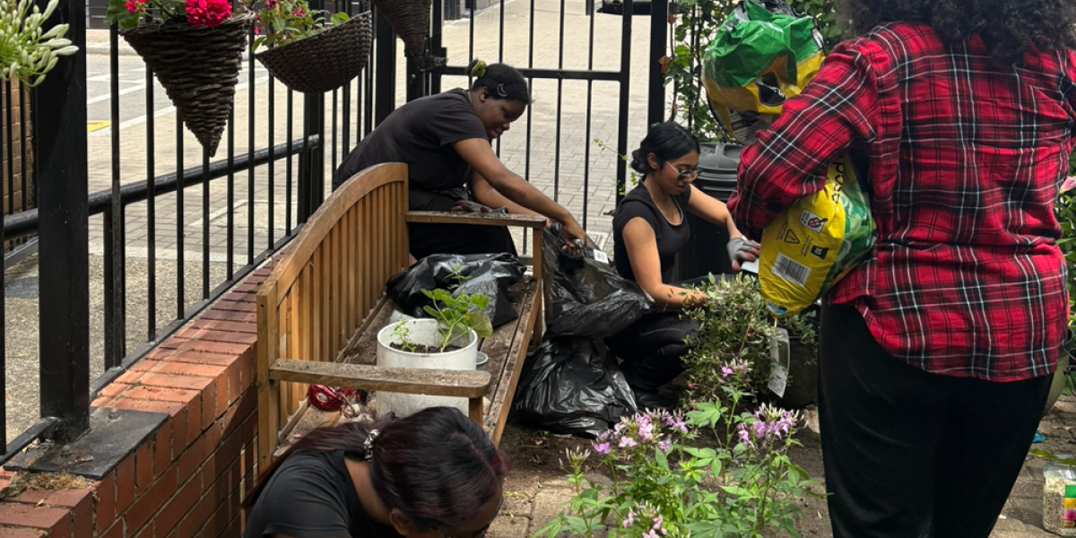 Young People Helping At Harrow Camhs Garden 1 