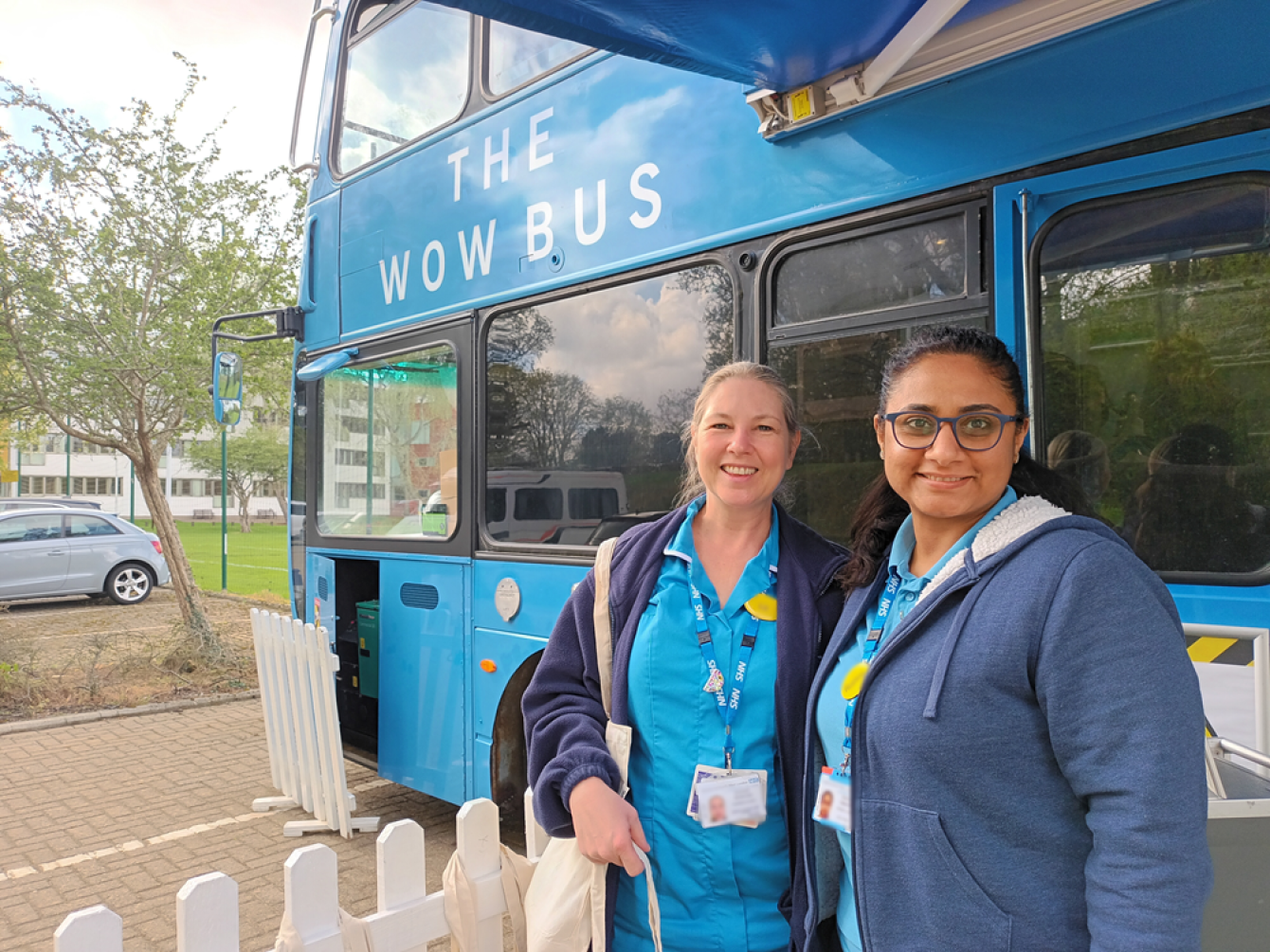 Wow Bus Mk Staff Outside Landscape Blur