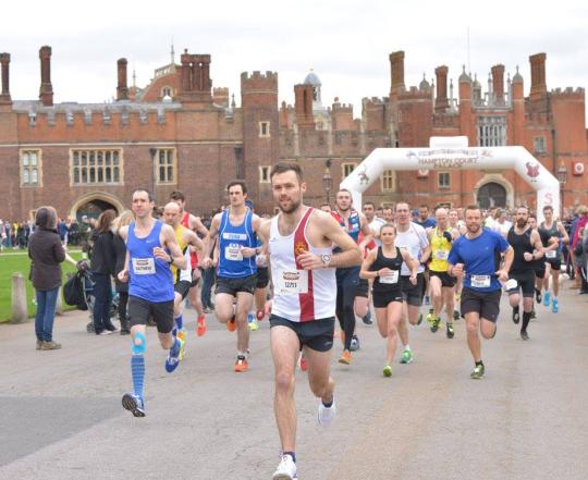 Runners Taking Part In Hampton Court Palace Run