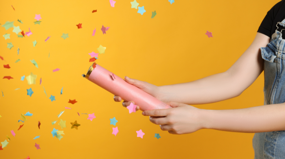 A Celebration with coloured stars