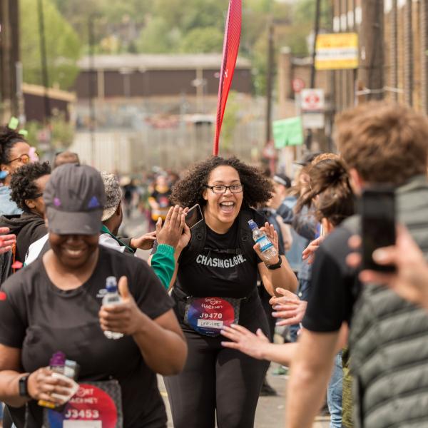 Woman Running The Hackney Half Marathon