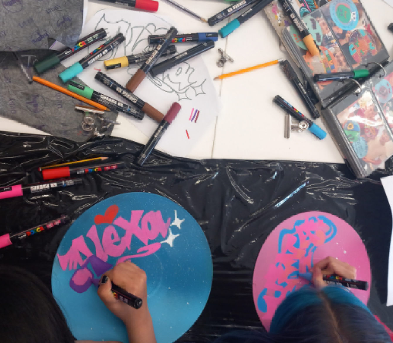 Young People At Harrow Camhs Graffiti Workshop